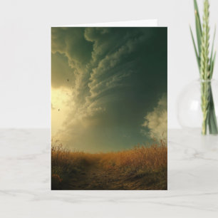 Birthday Tornado In  Midwest Great Plains Card
