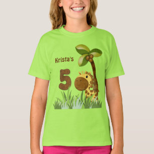 Birthday Tots Giraffe Birthday T-Shirt