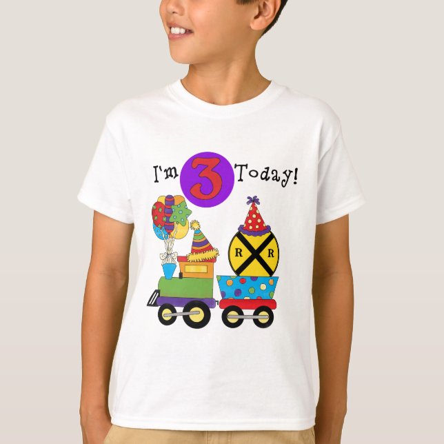 Birthday Train 3rd Birthday Tshirts and Gifts (Front)