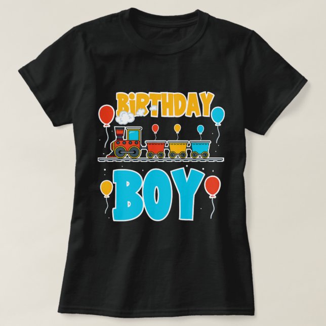Birthday Train Boy T-Shirt (Design Front)