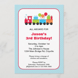Birthday Train Invitation