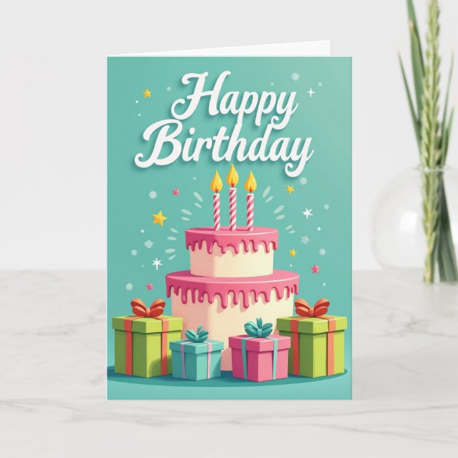 Birthday Treat Graphic Design Card (Front)