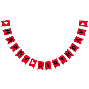 Birthday Tube Party Bunting Banner