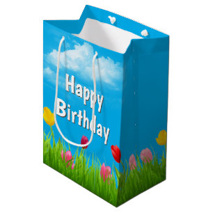 Birthday Tulips Medium Gift Bag