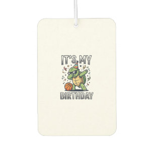 Birthday Turtle Basketball Party Vector Design_1 Air Freshener