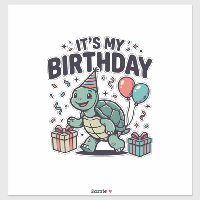 Birthday Turtle Party Vector Design_1 (Sheet)