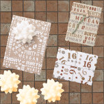 Birthday Typography Neutral Any Age Add Kids Name Wrapping Paper Sheet<br><div class="desc">Design your own wrapping paper with name in this cute birthday neutrals and white typography design for any age where you can easily add your kid's name and age. Created for boys or girls and children or adults of any age, this word cloud style personalized birthday wrapping paper assortment is...</div>