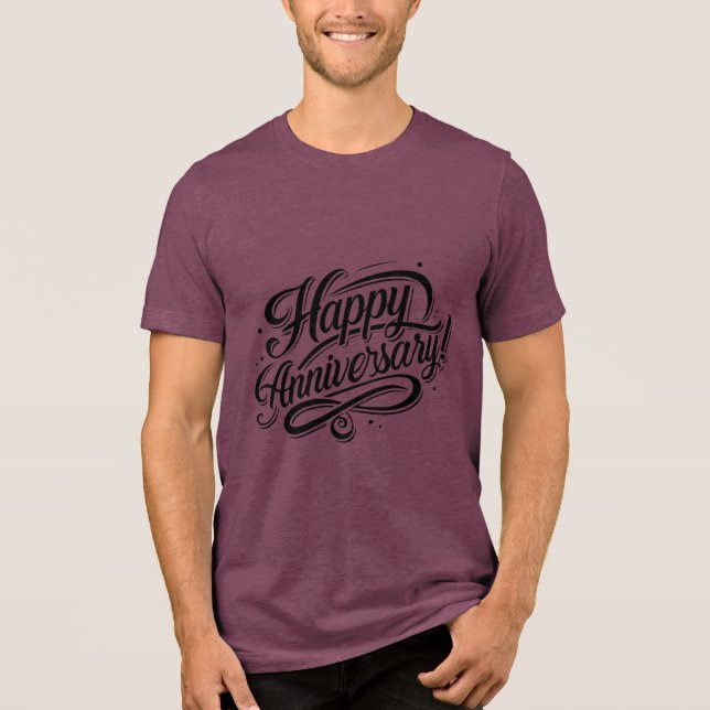Birthday Typography Sayings Tri-Blend Shirt (Front)