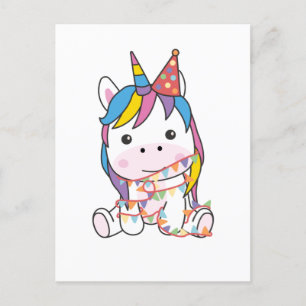 Birthday Unicorn For Kids A Birthday Holiday Postc Postcard
