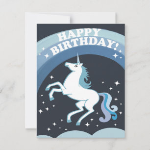 Birthday Unicorn Holiday Card