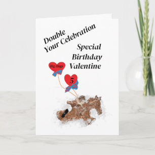 Birthday Valentine G card : Turning Five