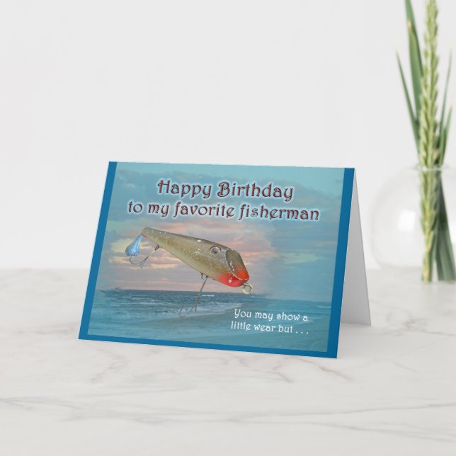 Birthday Vintage Fishmaster Sylvester Flaptail Card (Front)