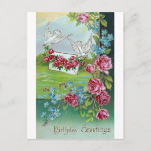 Birthday Vintage Postcard