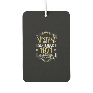 Birthday Vintage September 1971 Air Freshener