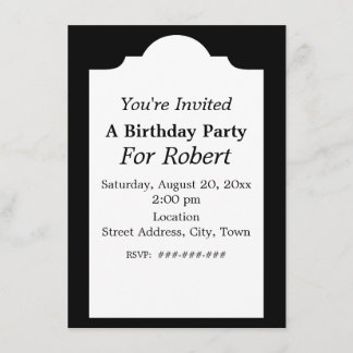 Birthday Vintage Winter Street Scene antique Car Invitation