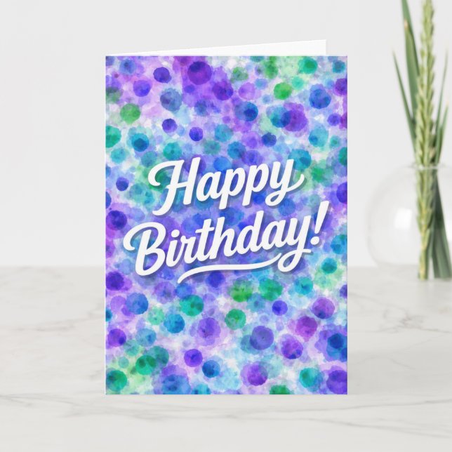 Birthday Watercolor Card (Front)