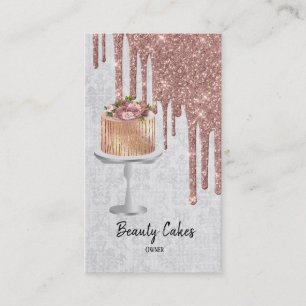 Birthday Wedding Cake Planner Drips Business Card