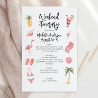 Birthday Weekend Itinerary Watercolor Beach