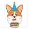 Birthday Welsh Corgi Cartoon