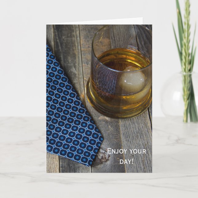 Birthday whiskey drink card (Front)