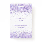 Birthday white violet lavender vip invitation