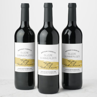 Birthday Wine Label