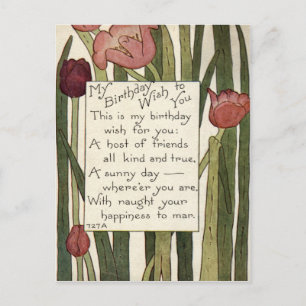 Birthday Wish, 1913 Vintage Postcard