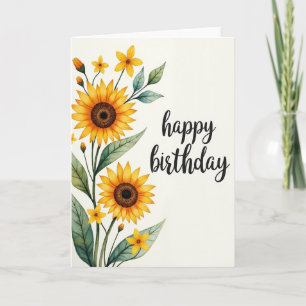 Birthday Wish Golden Bloom Card
