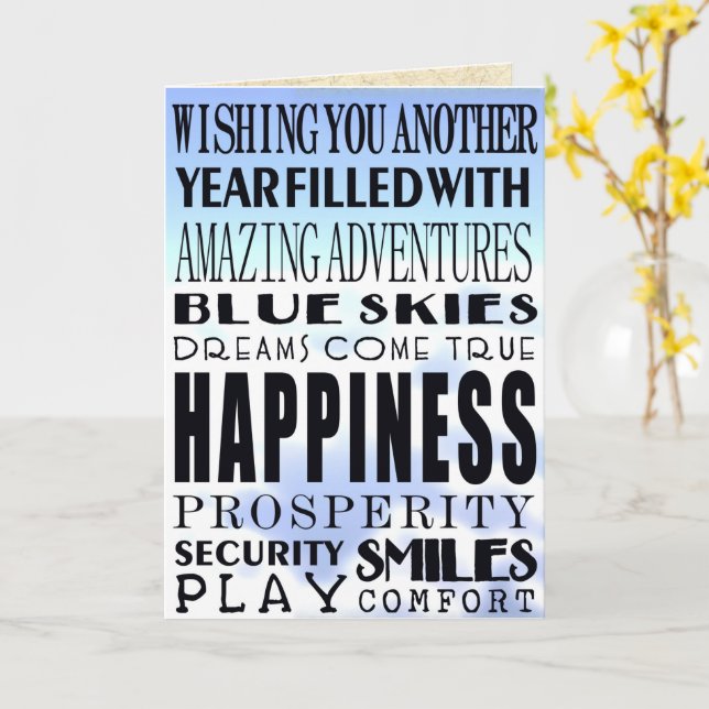 Birthday Wishes Card (Yellow Flower)