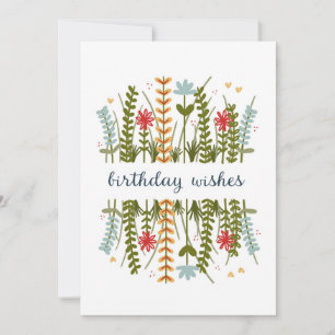 Birthday Wishes Floral Birthday Card