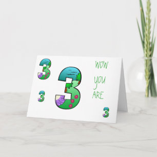 BIRTHDAY WISHES FOR A SPECIAL **3** YEAR OLD CARD