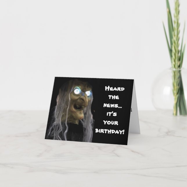 ***BIRTHDAY WISHES FROM A WITCH????** CARD (Front)