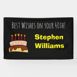 Birthday Wishes Party Banner Personalized
