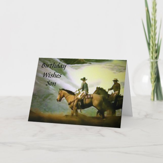 "BIRTHDAY WISHES SON" CARD (Front)