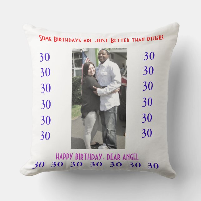 BIRTHDAY WISHES THROW PILLOW (Front)