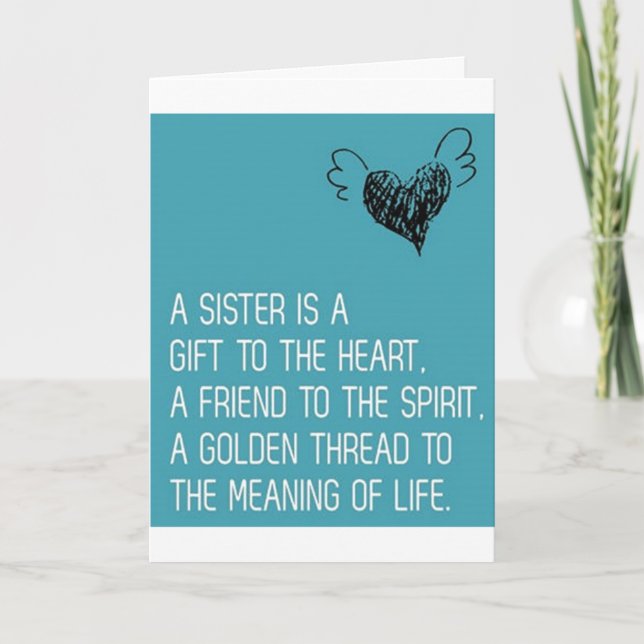 BIRTHDAY WISHES TO MY ***SISTER*** CARD (Front)