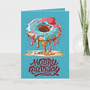 Birthday wishes  with colouring page for loved one card
