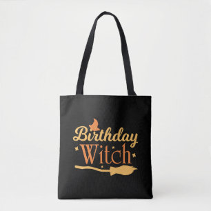 Birthday Witch Halloween Birthday Tote Bag