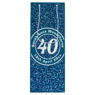 Birthday with Name, Age, & Date Wine Bottle Gift Bag