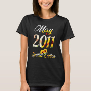 Birthday Women Girl Sunflower May 2011 T-Shirt