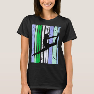 Birthday Womens Dance Girl Retro Season Blue Green T-Shirt
