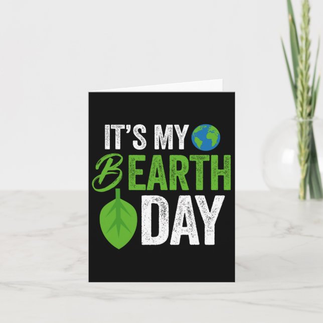Birthday World Earth Day Nature Planet Cute Enviro Card (Front)