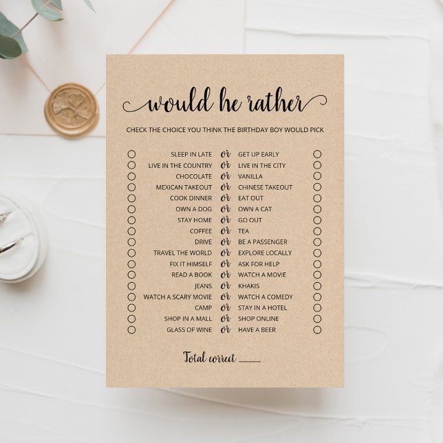 Birthday Would He Rather editable game Card (Creator Uploaded)