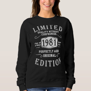 Birthday Year 1981 Used Grunge Vintage Sweatshirt