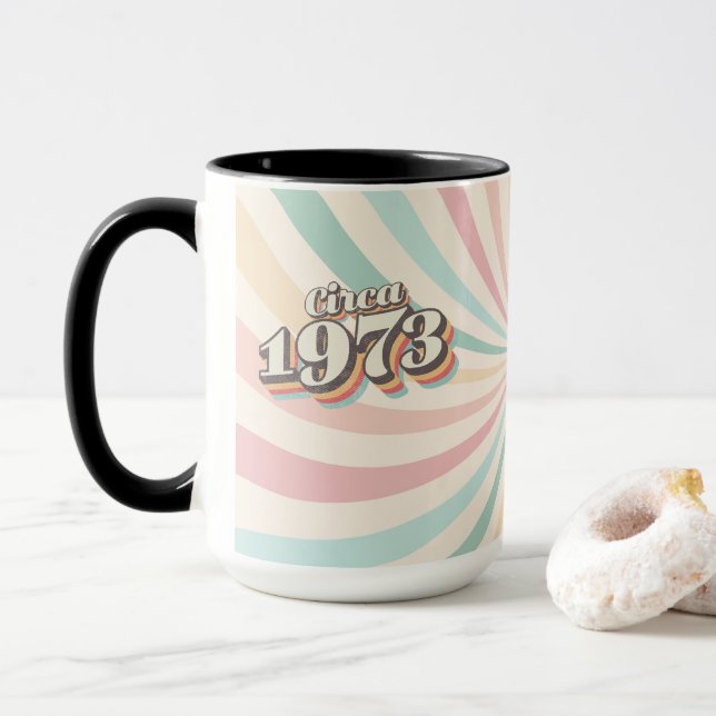 Birthday Year - Circa 1973 Mug (With Donut)
