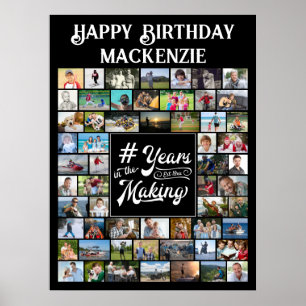 Birthday Years In the Making 59 Photo Collage Poster