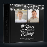 Birthday YEARS IN THE MAKING Lights Photo Album Binder<br><div class="desc">Celebrate any age birthday for him or her with a personalized commemorative keepsake photo album, scrapbook or guest book or guest comments 3-ring binder in black and white. The design features a retro calligraphy script typography title # YEARS IN THE MAKING that incorporates their age and birth year within the...</div>