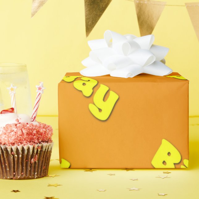 Birthday (yellow) wrapping paper (Birthday Party)