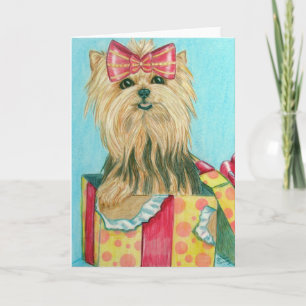 Birthday Yorkie Card