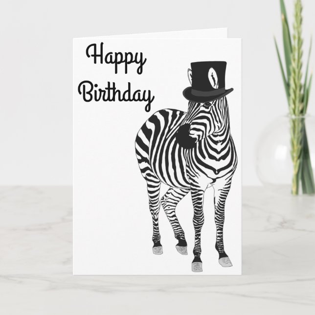 Birthday Zebra Card (Front)